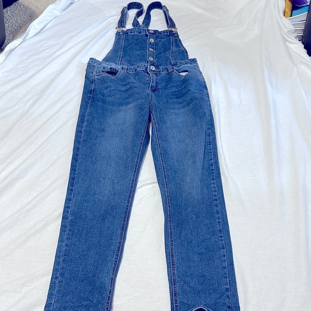 Nina Rossi Denim Blue Overalls Medium
